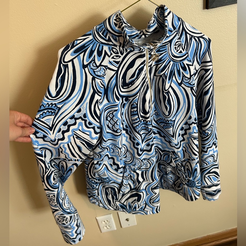 Lilly Pulitzer Blue and White Swirl Dress